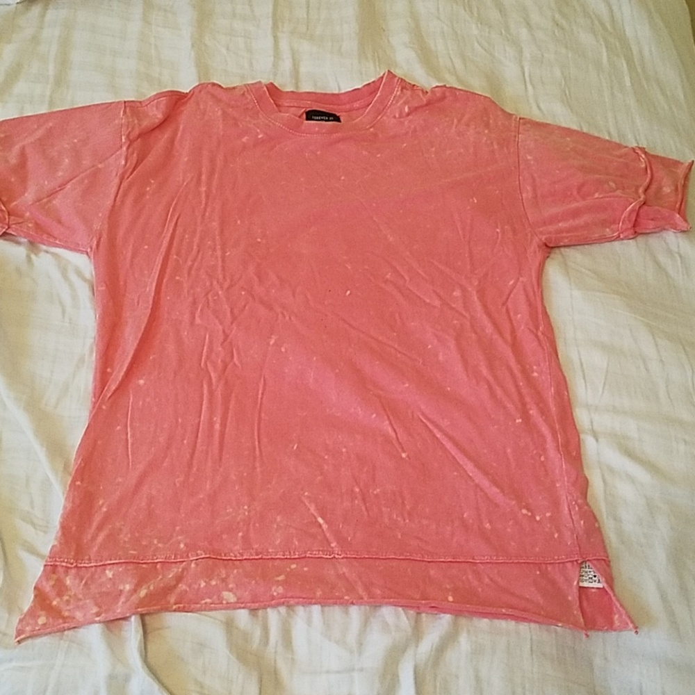 Forever 21 dyed pink T shirt